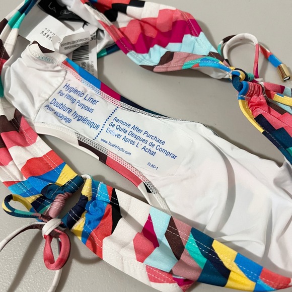 La Blanca Women's Multi-Color Geometric Print Tie-Side Bikini Bottoms Swimsuit - Picture 7 of 8